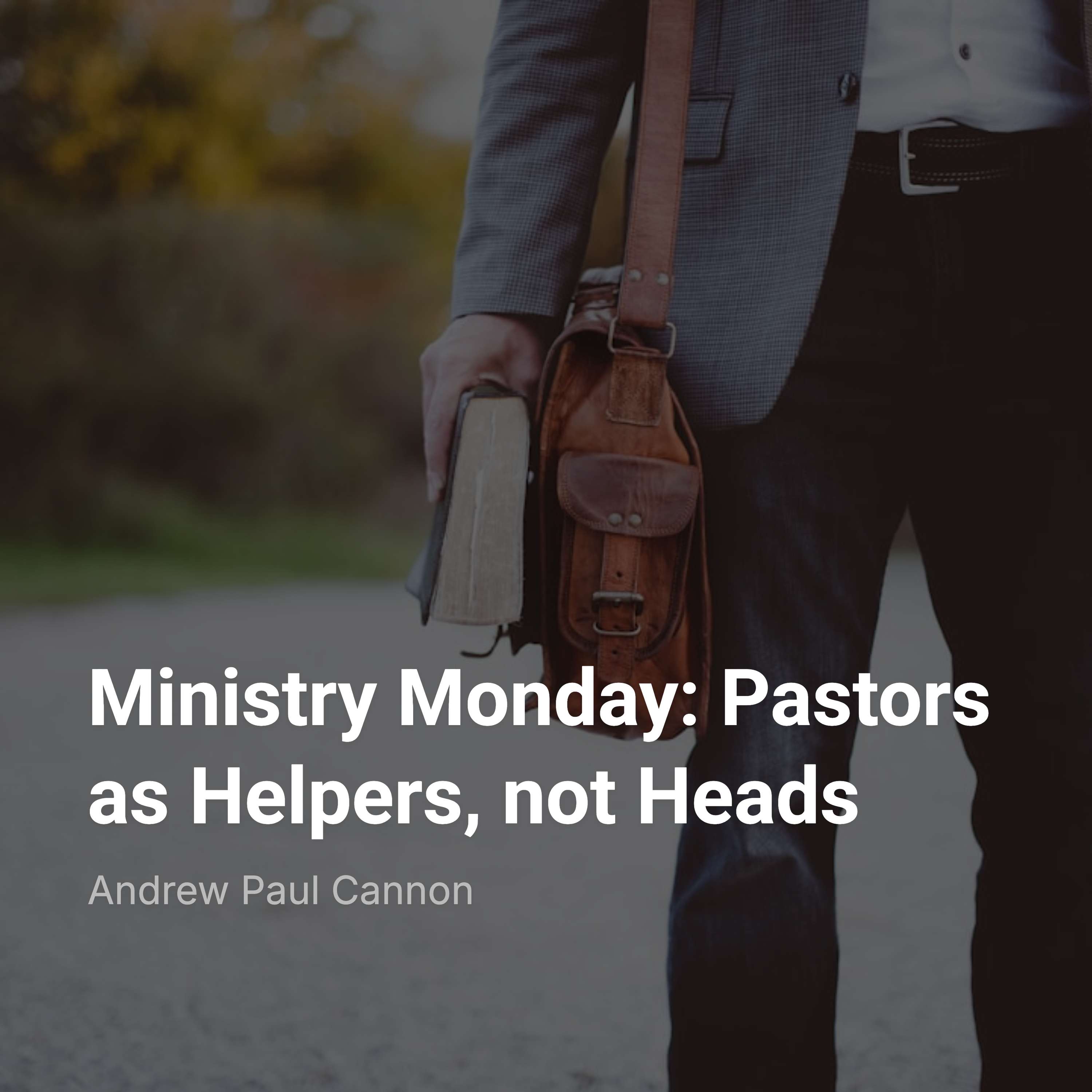 Ministry Monday: Pastors as Helpers, not Heads